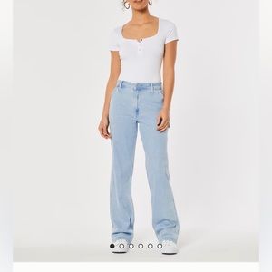 Ultra High Rise Light Wash Dad Jeans
